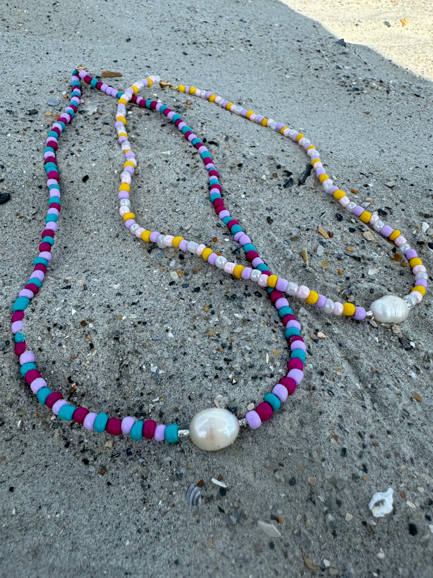 Beaded Pearl Necklaces