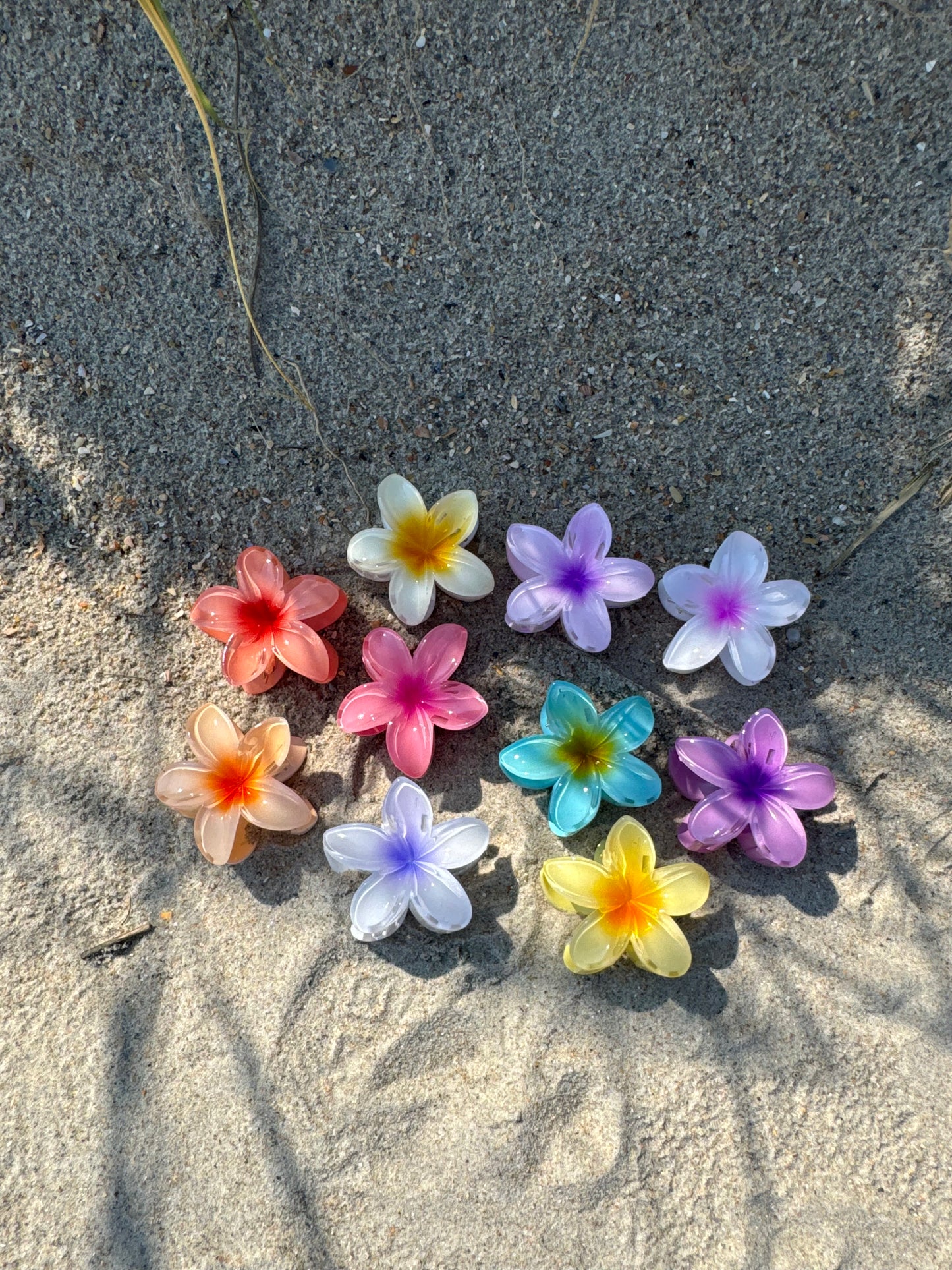 Hawaiian Flower Claw Clips